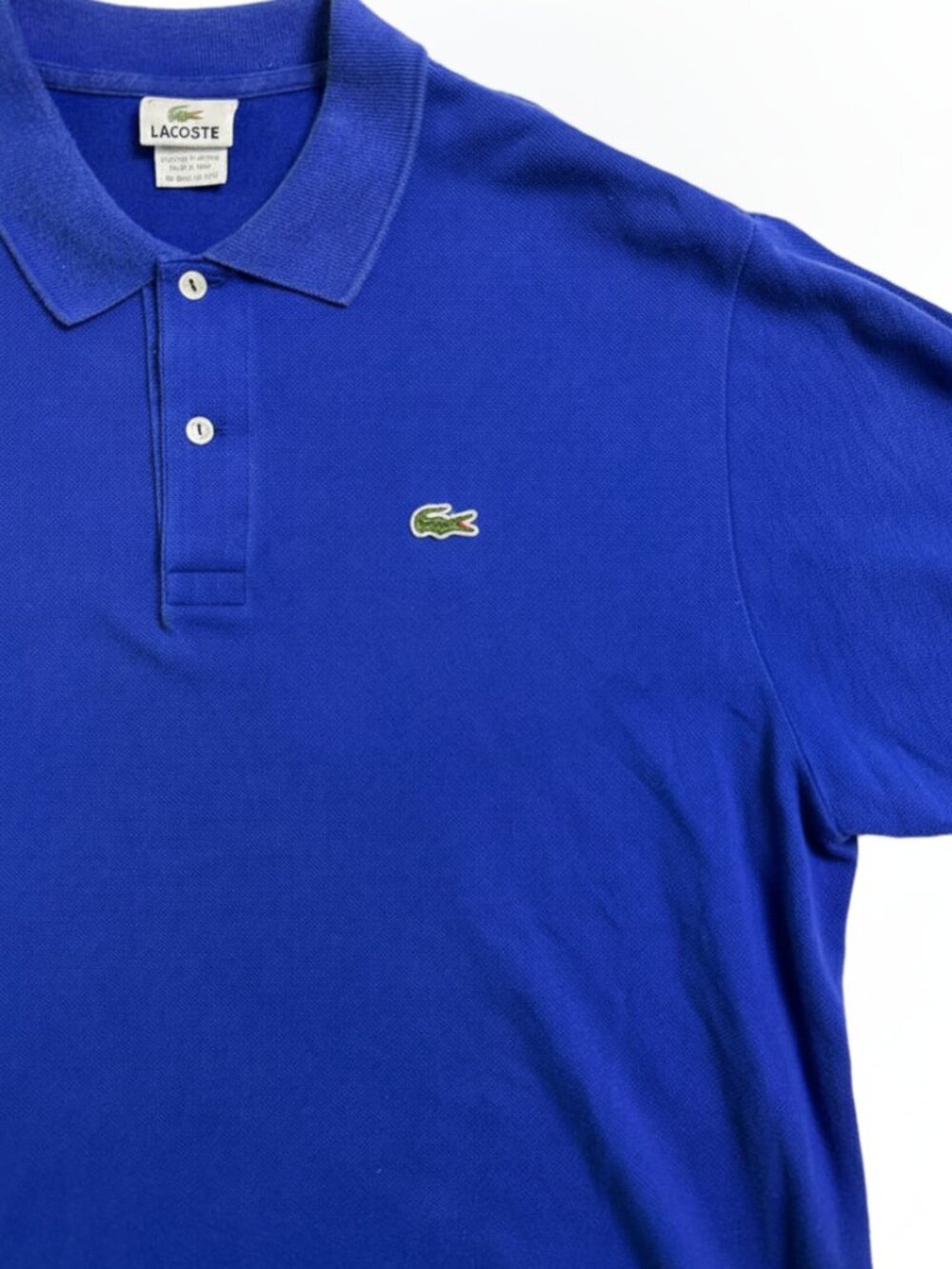 Lacoste 5191L Classic Fit Pique Cotton Polo Shirt Blue Size 7 XXL